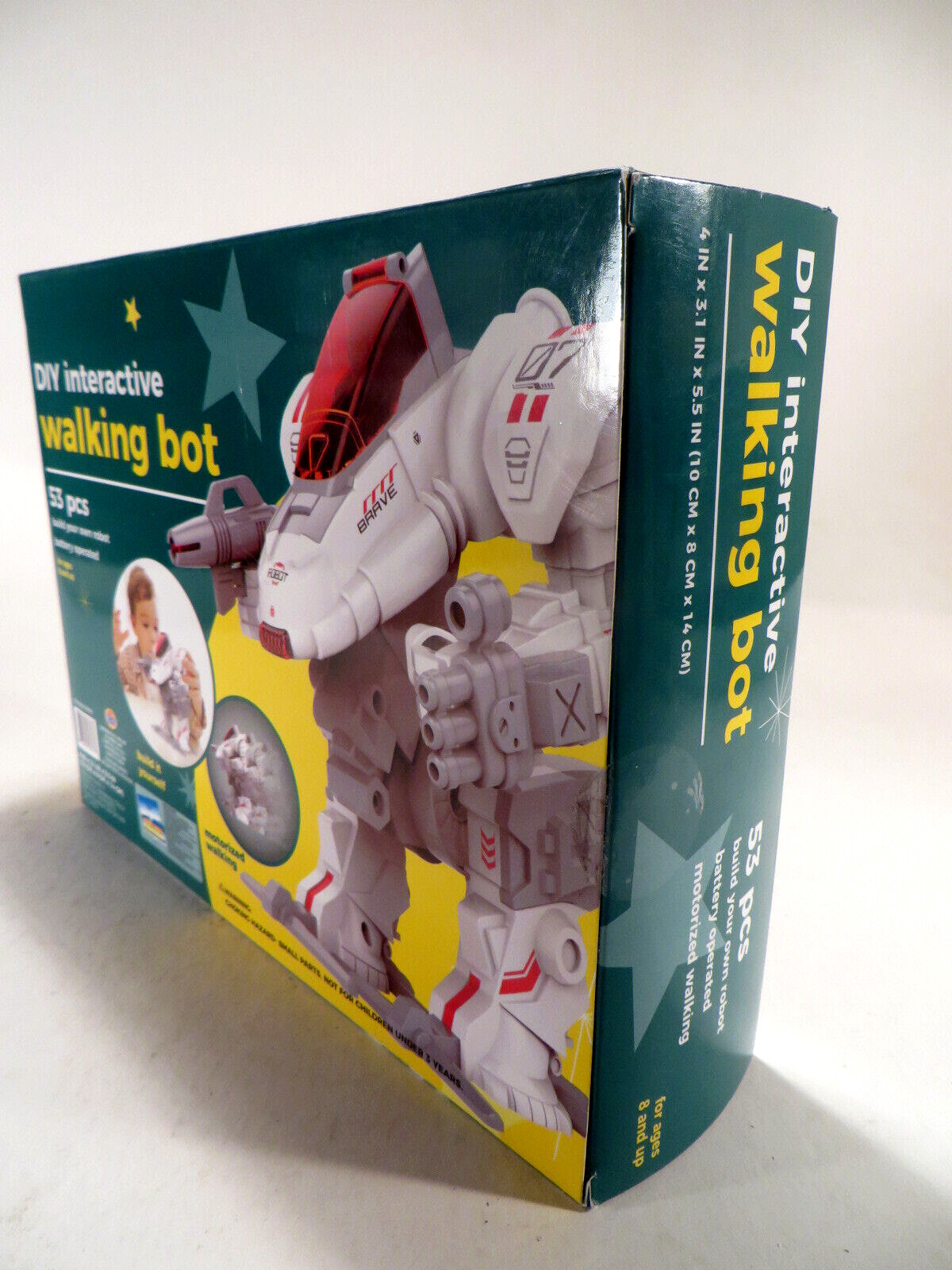 DIY Interactive Walking Bot 53 Piece Build Your Own Robot NIB
