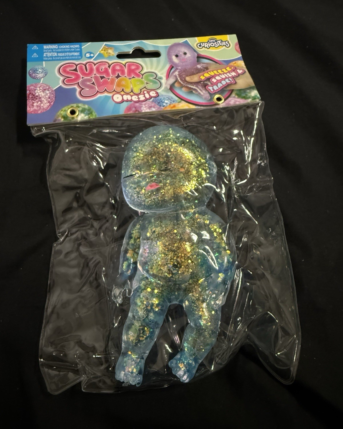 Orb Curiosities Sugar Sward Squishy Tactile Squeeze Toy Blue