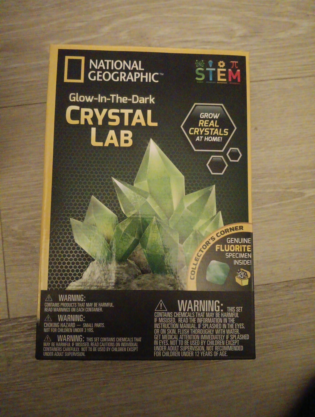 National Geographic Glow In The Dark Crystal Lab Ages 8+ Fun STEM Project NEW