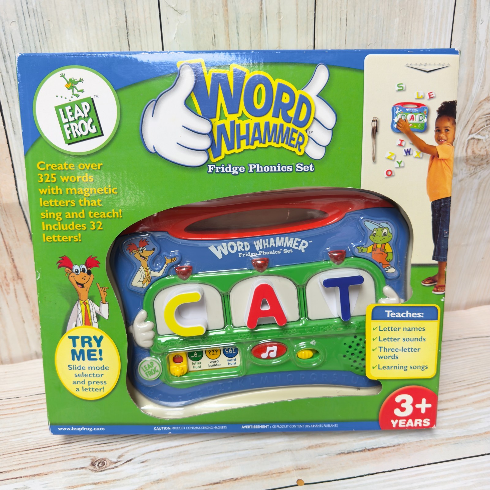 NEW Leap Frog Word Whammer Fridge Phonics Set 32 Magnetic Letters 325 Words Toy