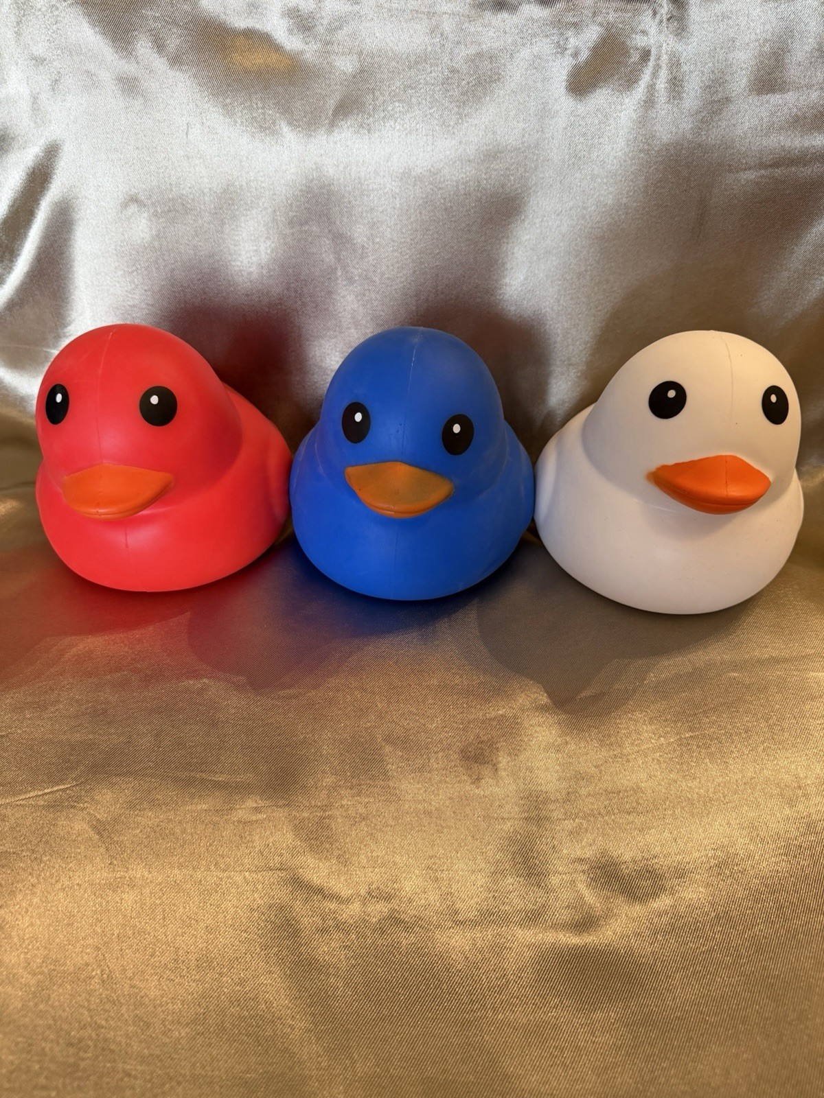 Sunny Days Squeeezy Jumbo Patriotic Red White And Blue Durable Duck Stress Toys