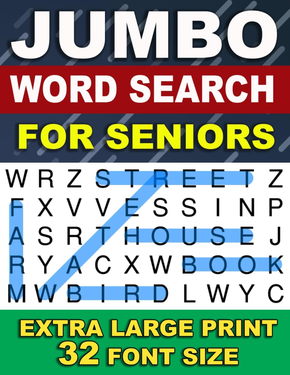 Jumbo Word Search For Seniors: 50 Extra large Print Puzzles: 1500 Words and…