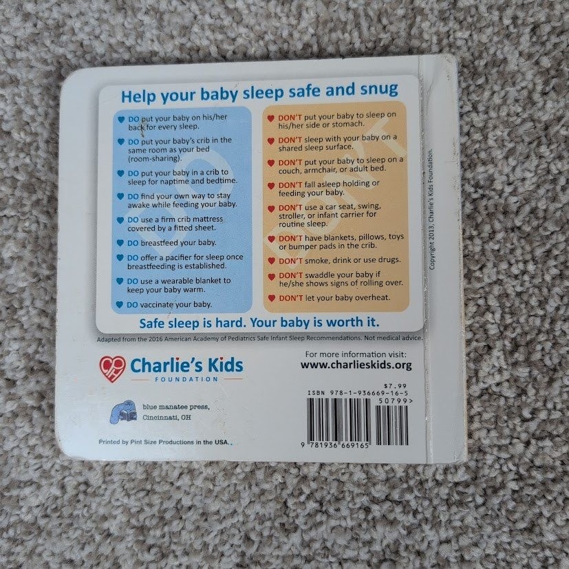 Sleep Baby Safe and Snug Board Book by Dr John Hutton Illustrated Leah Busch