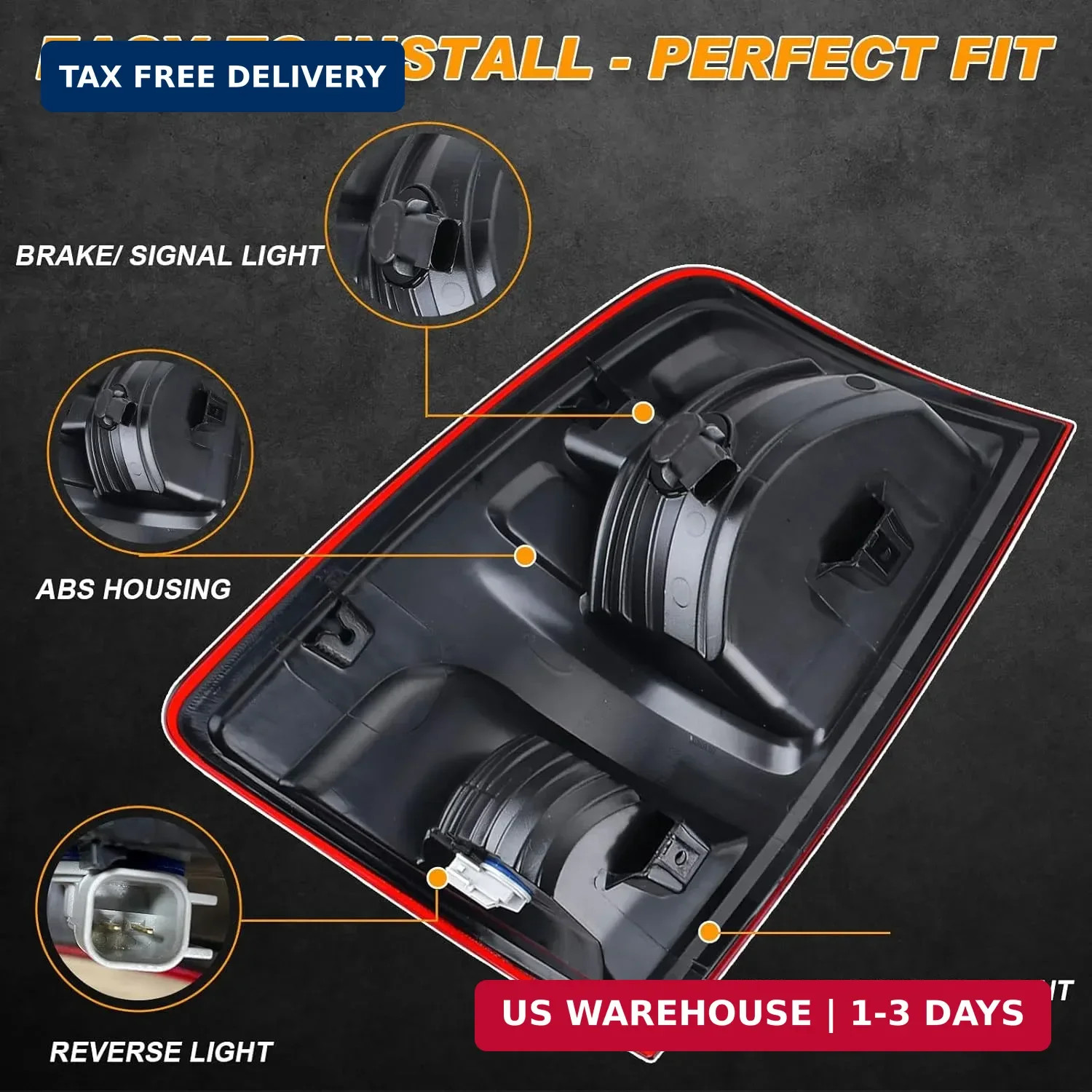Tail Light Halogen Type Compatible With 2009-2018 Dodge Ram 1500 2500 3500 NON-L