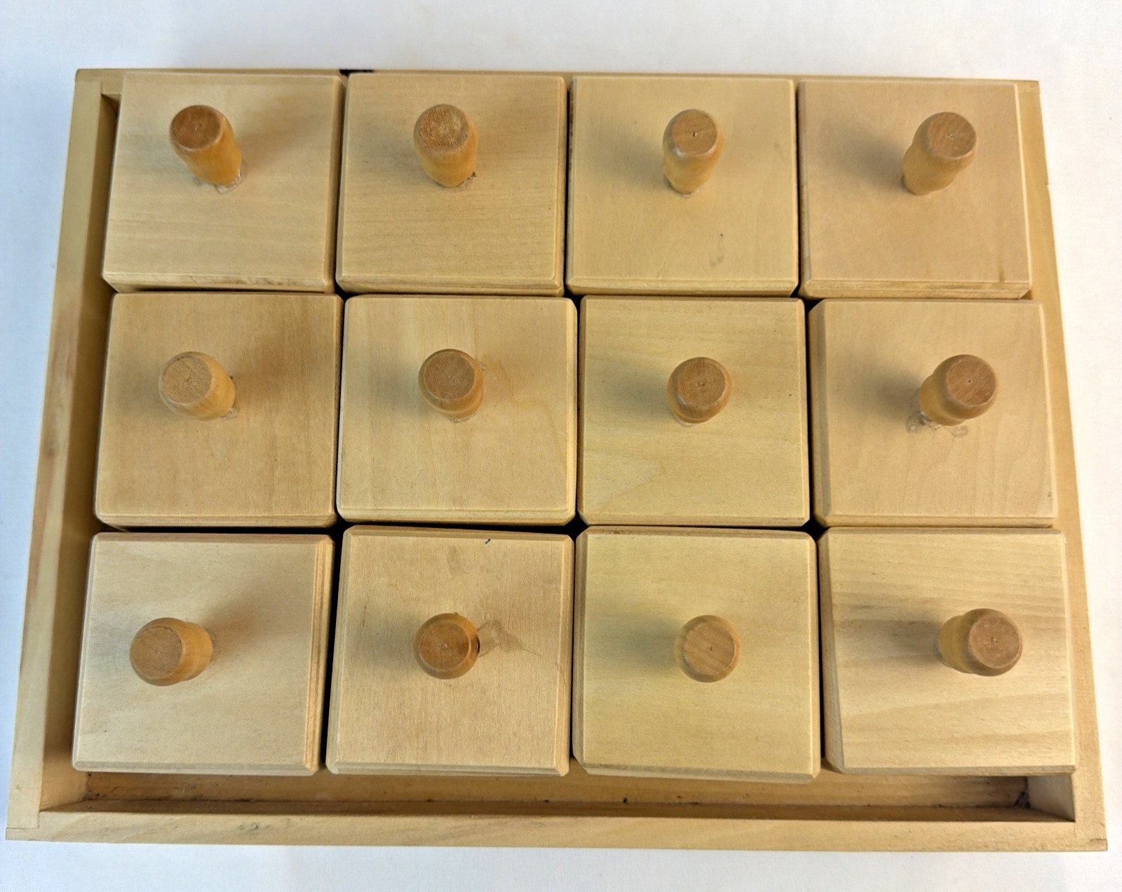 Wooden Listening Blocks Auditory Sensory Montessori Learning 12 Boxes 6 Sounds