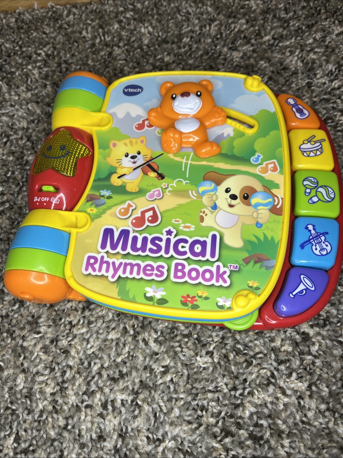 VTech Musical Rhymes Book | Red Interactive Nursery Rhyme Toy | Lights & Sounds