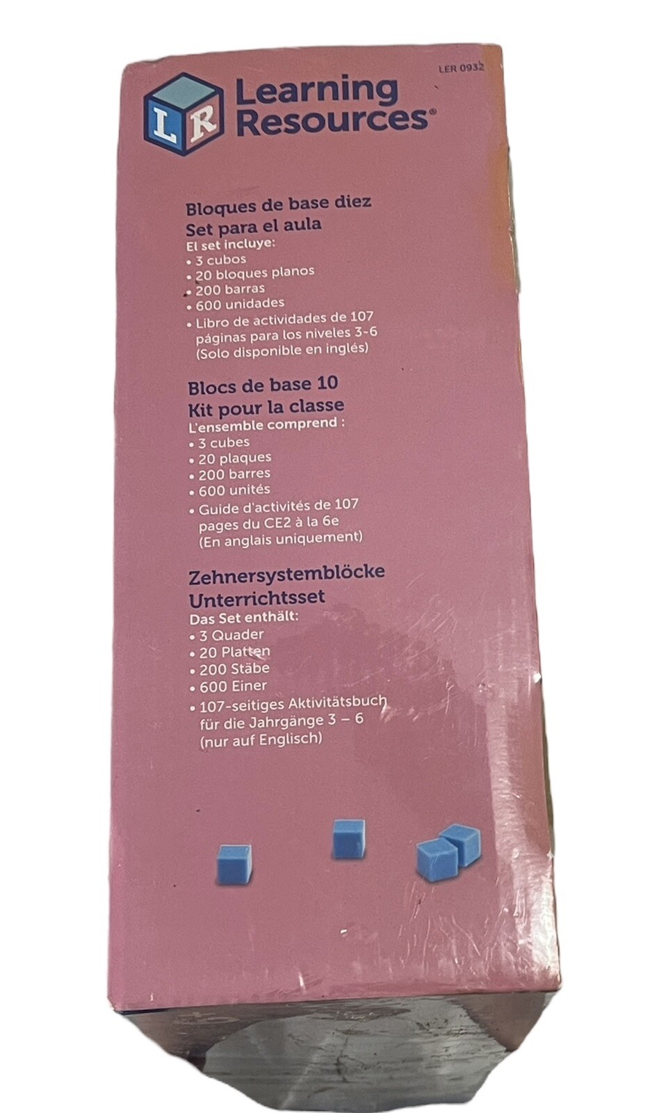 Base Ten Blocks Classroom Set Learning Resources Grades 1+ Ages 6+, 823 Pc NEW!!