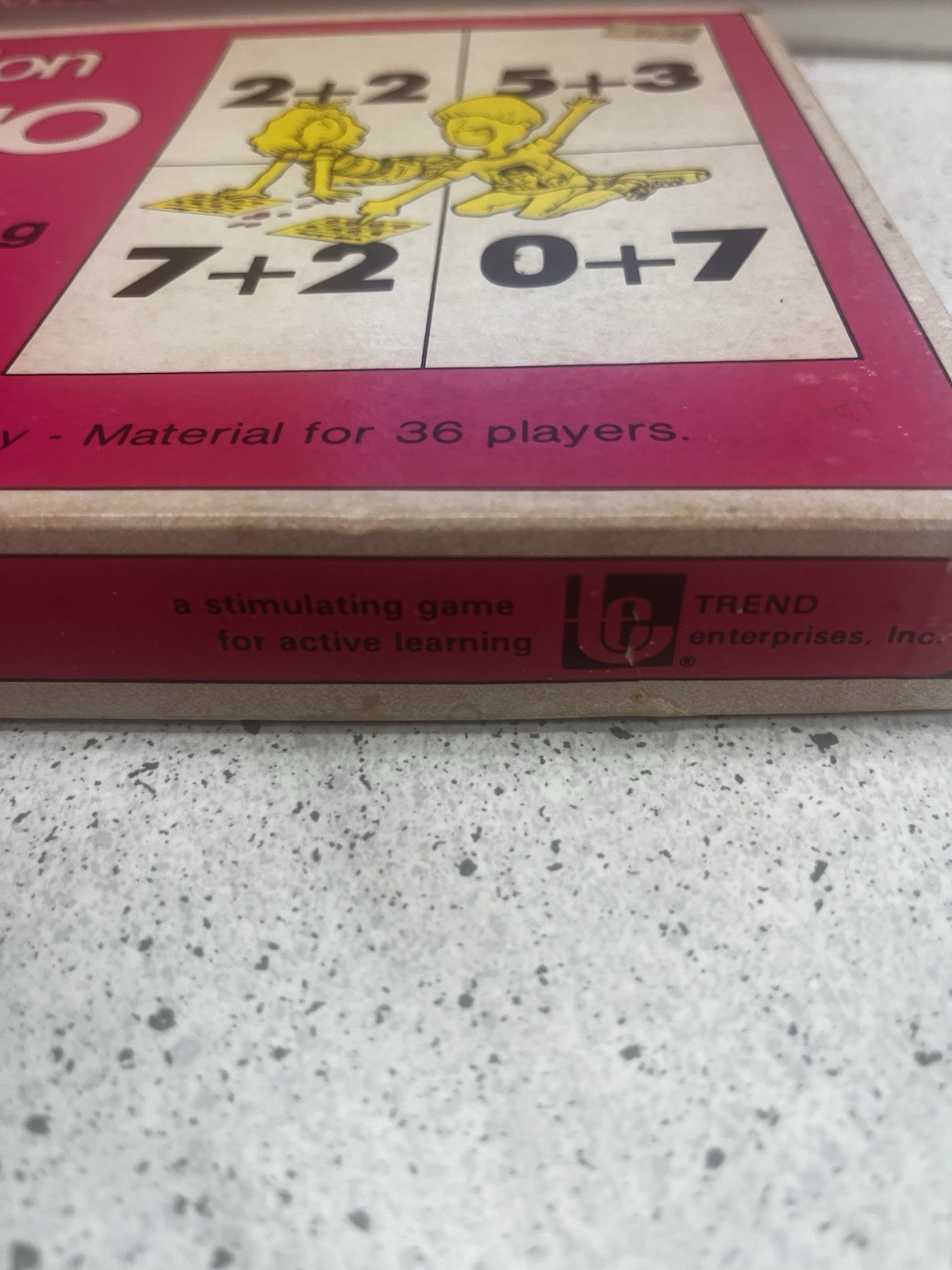 VTG 70s Addition Bingo Game 36 Players Educational Homeschool Learning