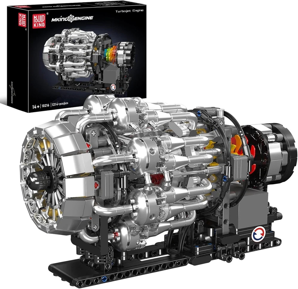 10216 Turbojet Engine Building Sets, Mechanical Aviation Aircraft Engine Model K