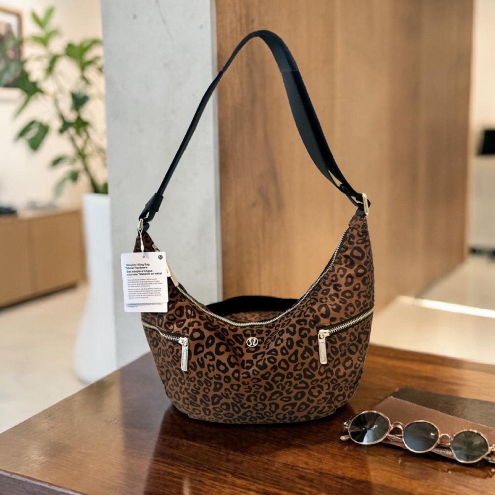 Lululemon Slouchy Sling Bag 6L in the Leopardo Shift Desert Khaki. SOLD OUT
