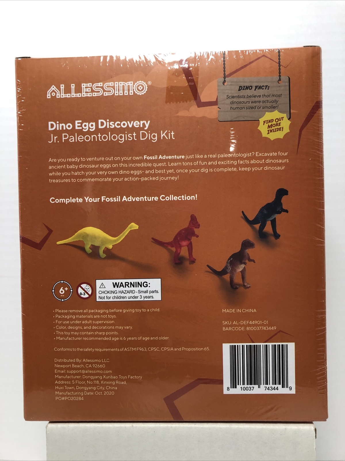 Dino Egg Discovery Dig Kit with 4 Hatching Eggs 3 Tools Jr. Paleontologist