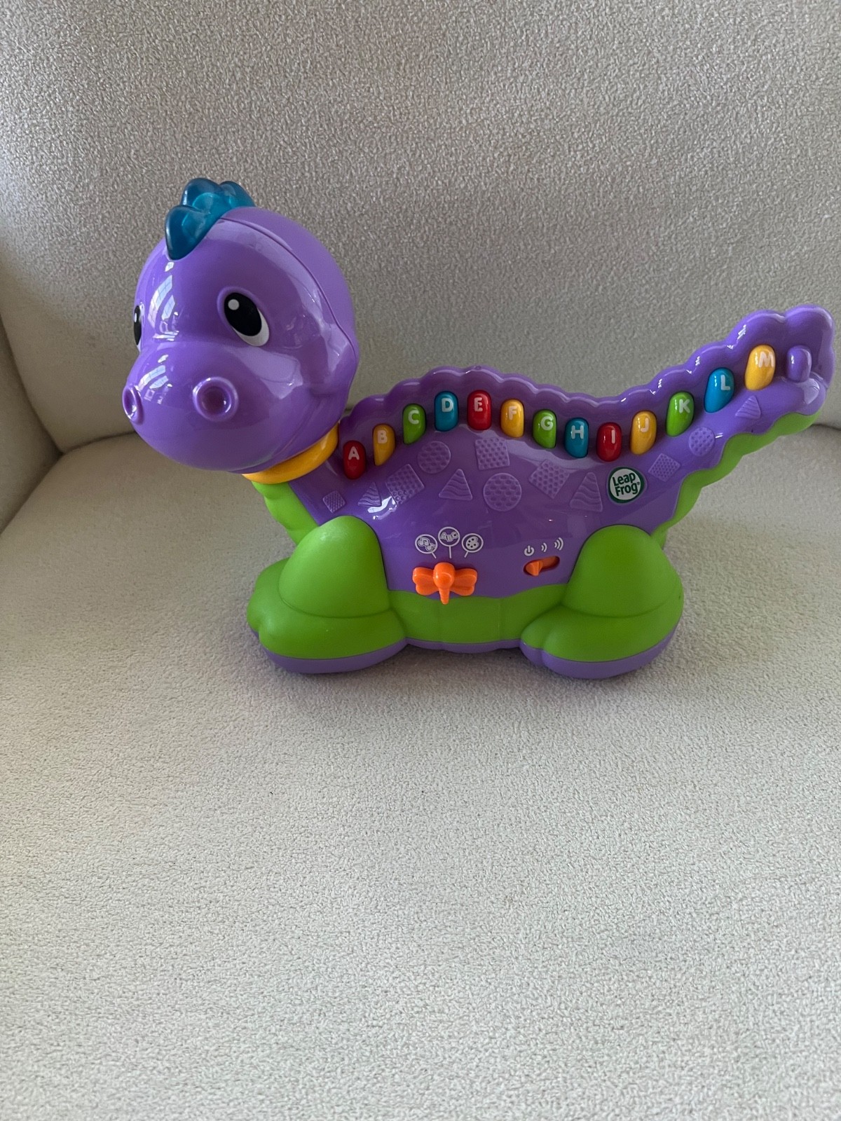 Leap Frog Learning Path Purple Dinosaur Lettersaurus ABC Musical Kids Toy Tested