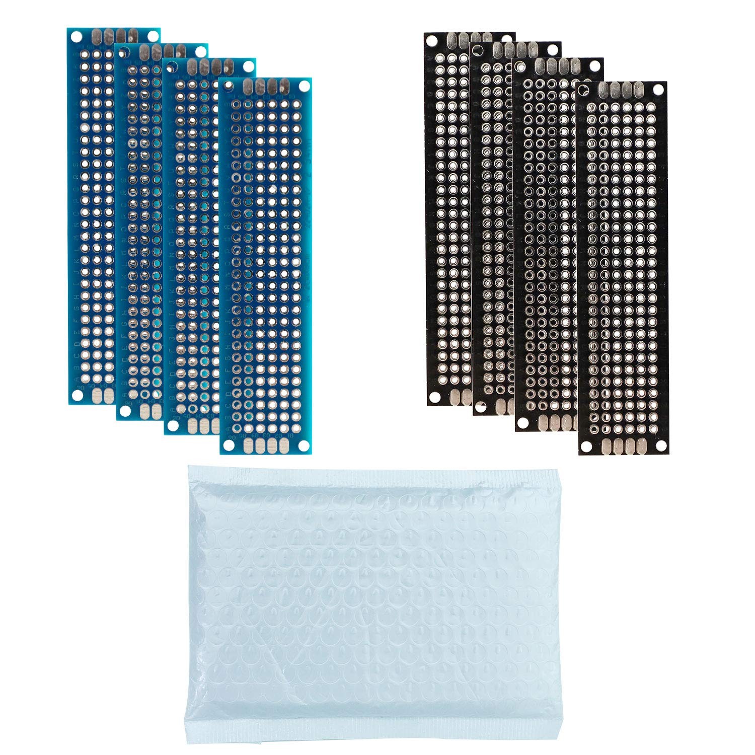 Enksagd 32 Pcs(2x8cm) Double Sided PCB Board Prototype Kit 32