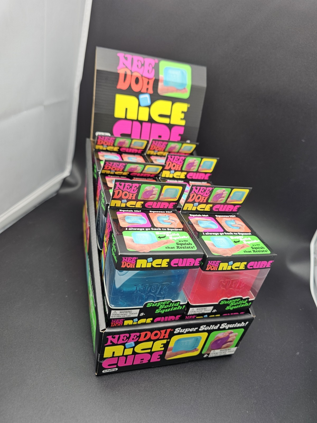 NeeDoh Nice Cubes With Display In Hand