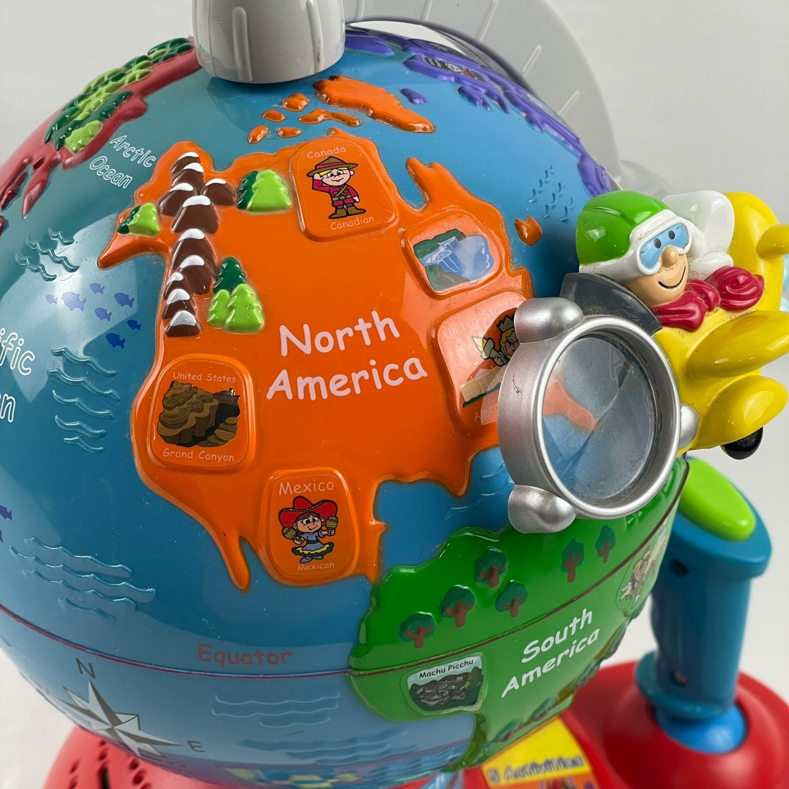Vtech Kids Toy Fly & Learn Globe Educational Interactive Learning Game Vintage