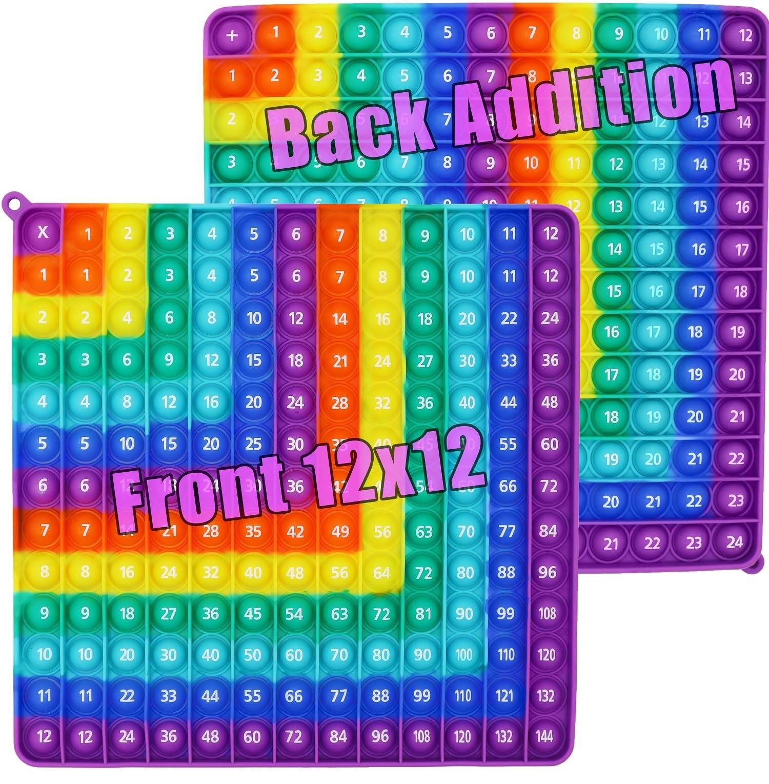 Multiplication 12×12, Addition 1-12, Math Rainbow