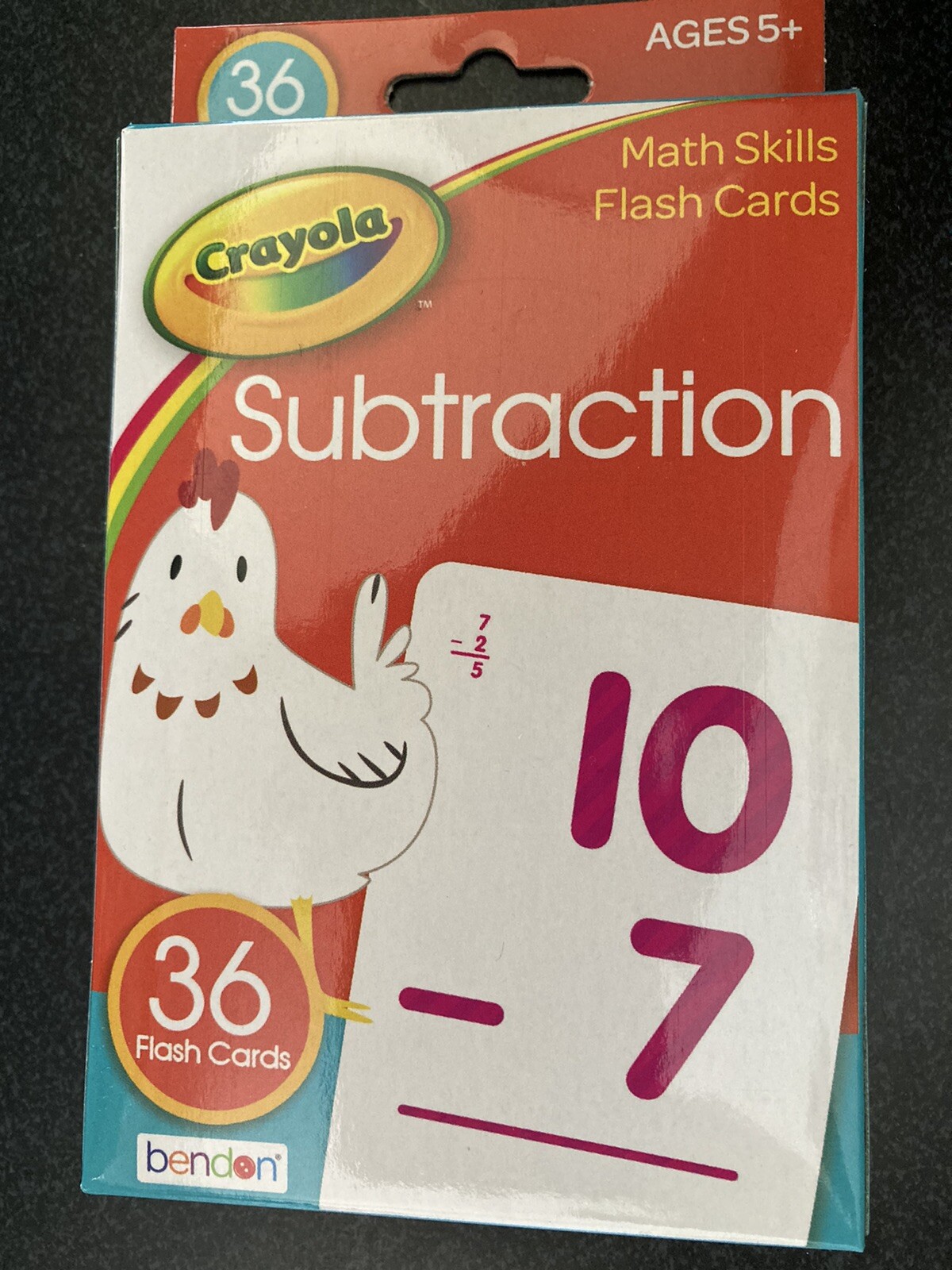 Crayola Subtraction Math Skills Flash Cards, 36 Card Pack, Ages 5+