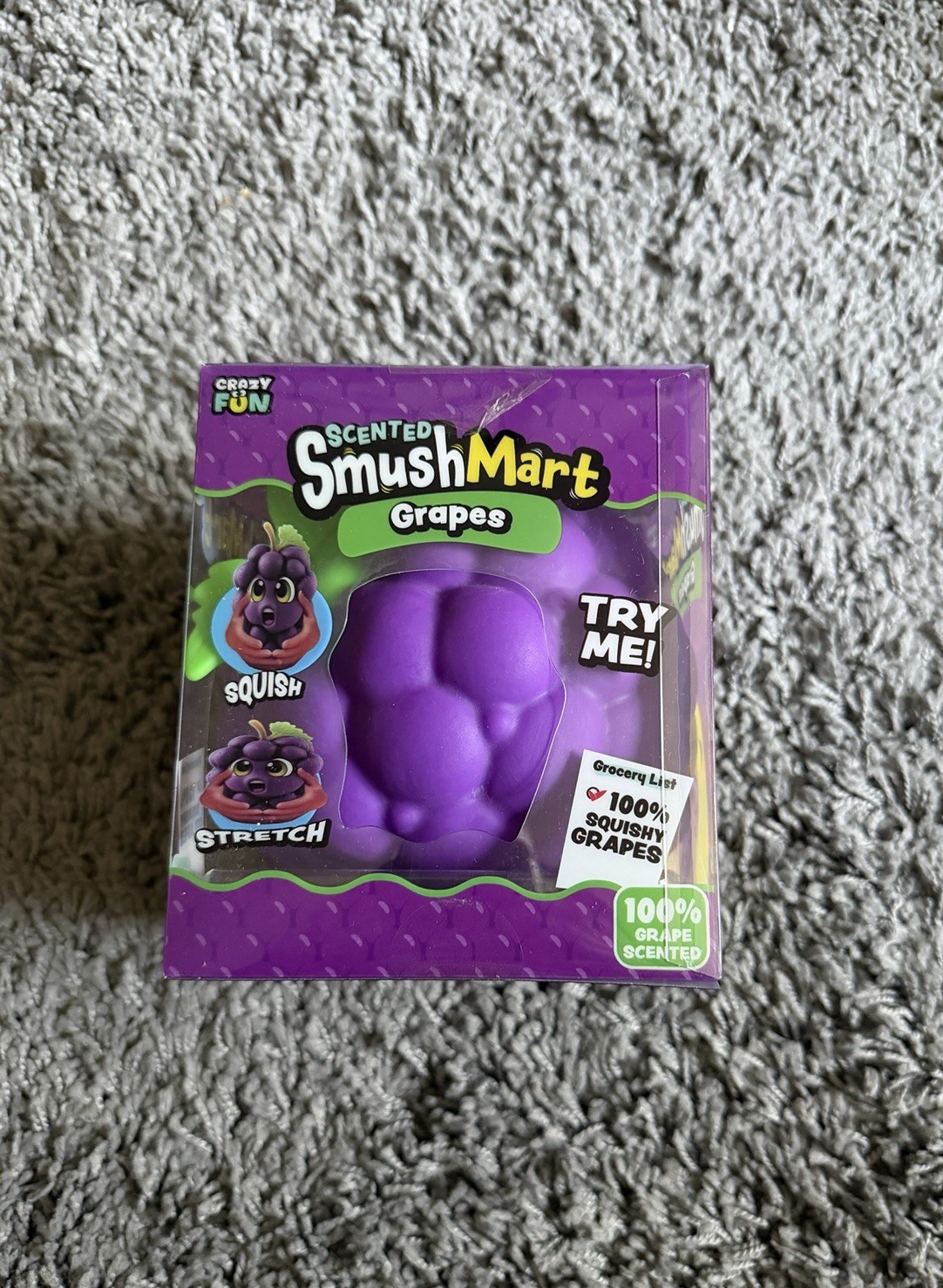 Scented Smush Mart GRAPES VIRAL 6″ Jumbo Squishy by Crazy Fun New