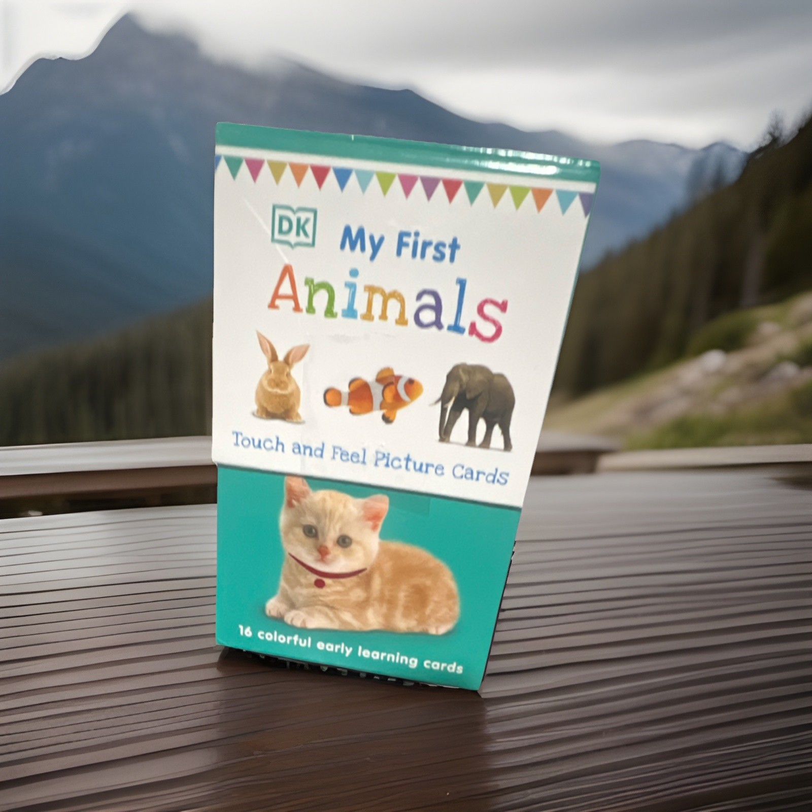 DK My First Animals Touch and Feel Picture Cards, 16 Multicolor Early Learning