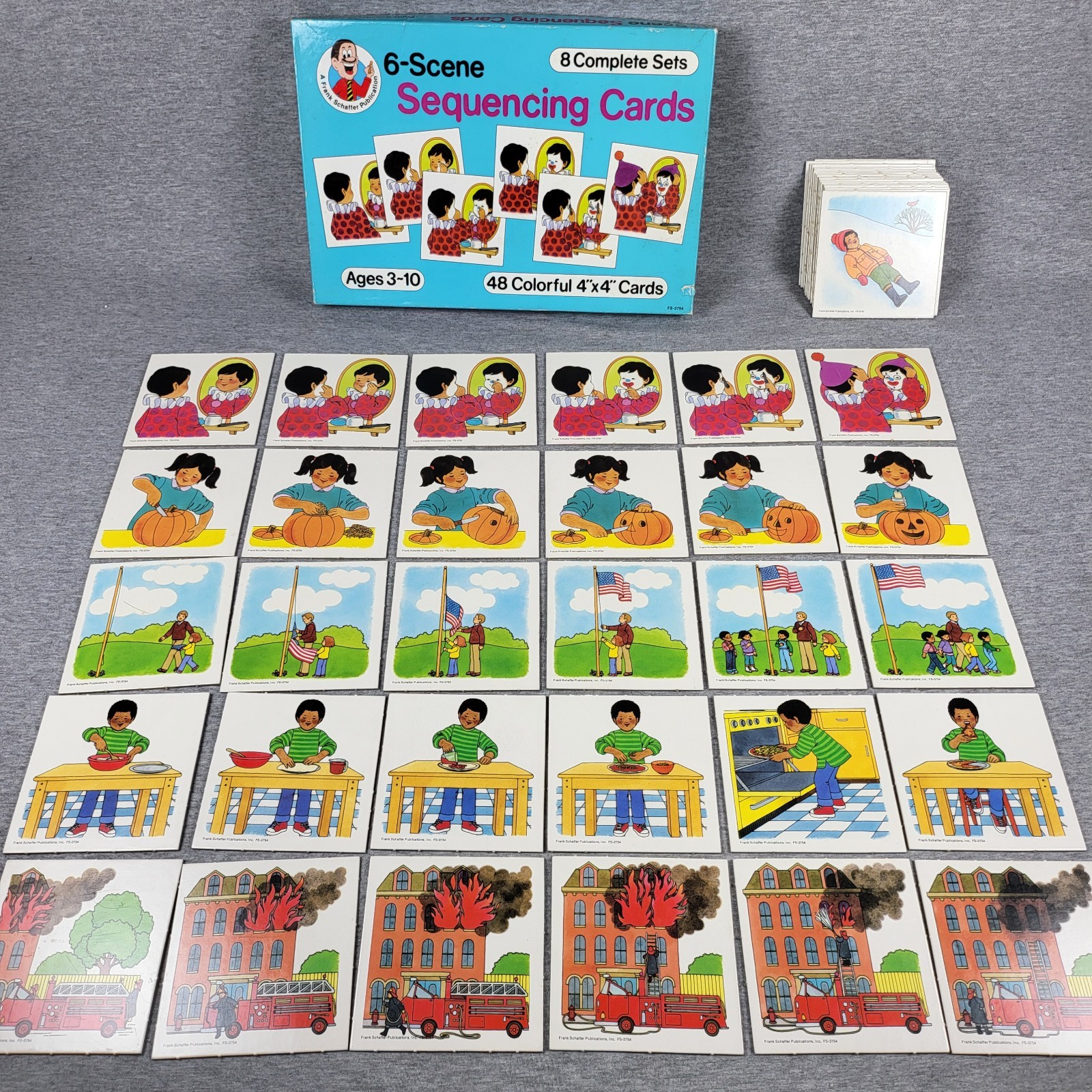 Vintage Frank Schaffer 6 Scene Sequencing Cards 8 Complete Sets 48 Cards