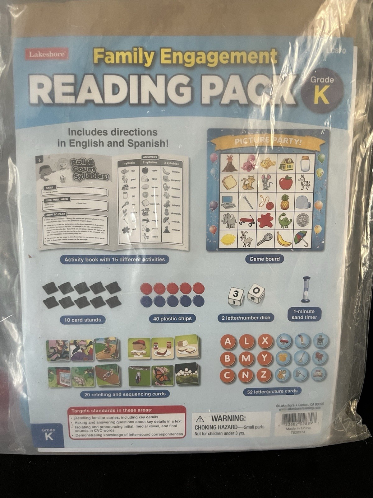 Lakeshore Family Engagement Reading Pack: Grade K Kindergarten | LC870 SEALED