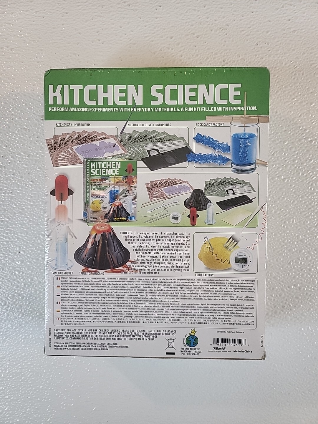 KidzLabs Kitchen Science Lab Kit Contains 6 Kids Experiments Ages 8+ New P24