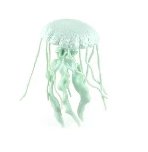 Green Jellyfish Sea Animal Figure Toy PVC Doll Small Figurine Birthday Gifts