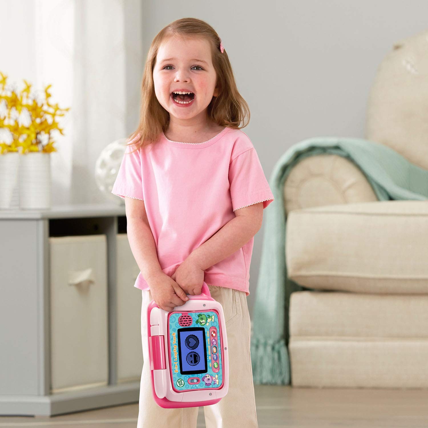 LeapFrog 2-in-1 LeapTop Touch, Pink Standard Packaging,