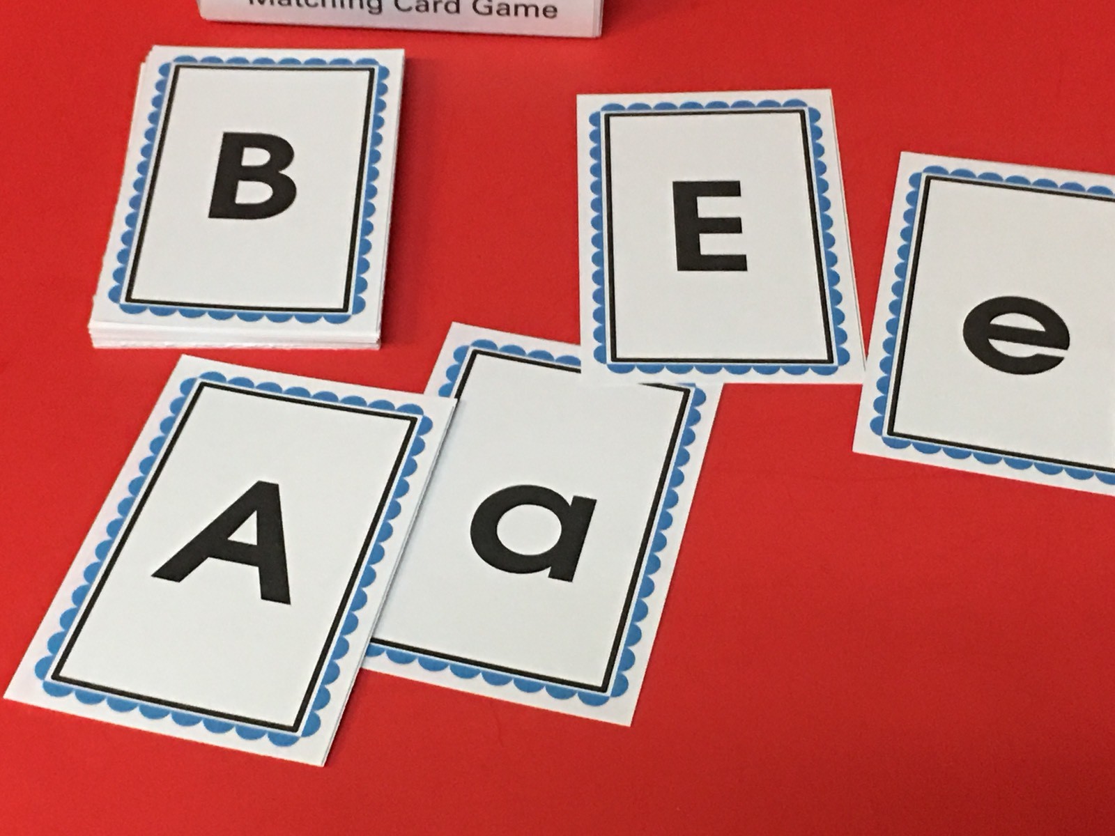 Alphabets Matching Cards Game – Cards for Learning Centers – Cards & Box