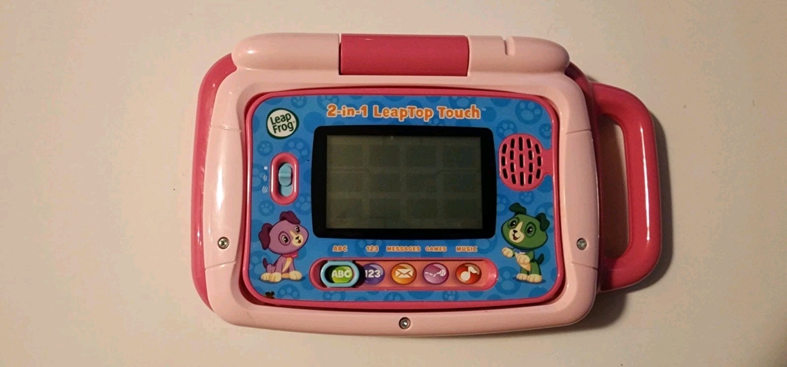 LeapFrog 2 in 1 LeapTop Touch Pink Tested Works Good Kids Learning Laptop