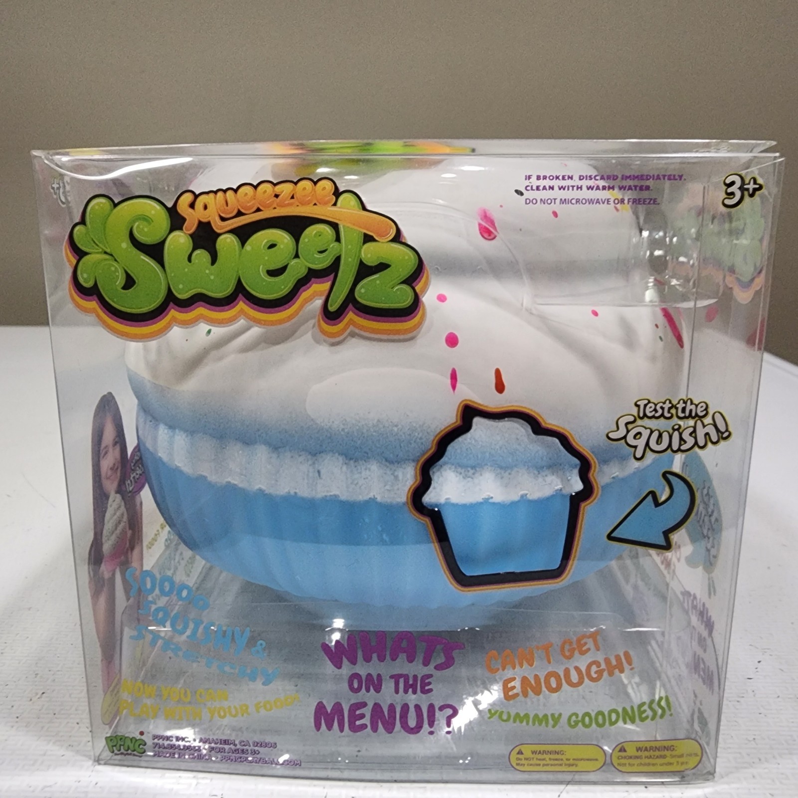 PPNC Brand Squeezi Sweetz Scented Squishy Cupcake w/Sprinkles Blue 3+