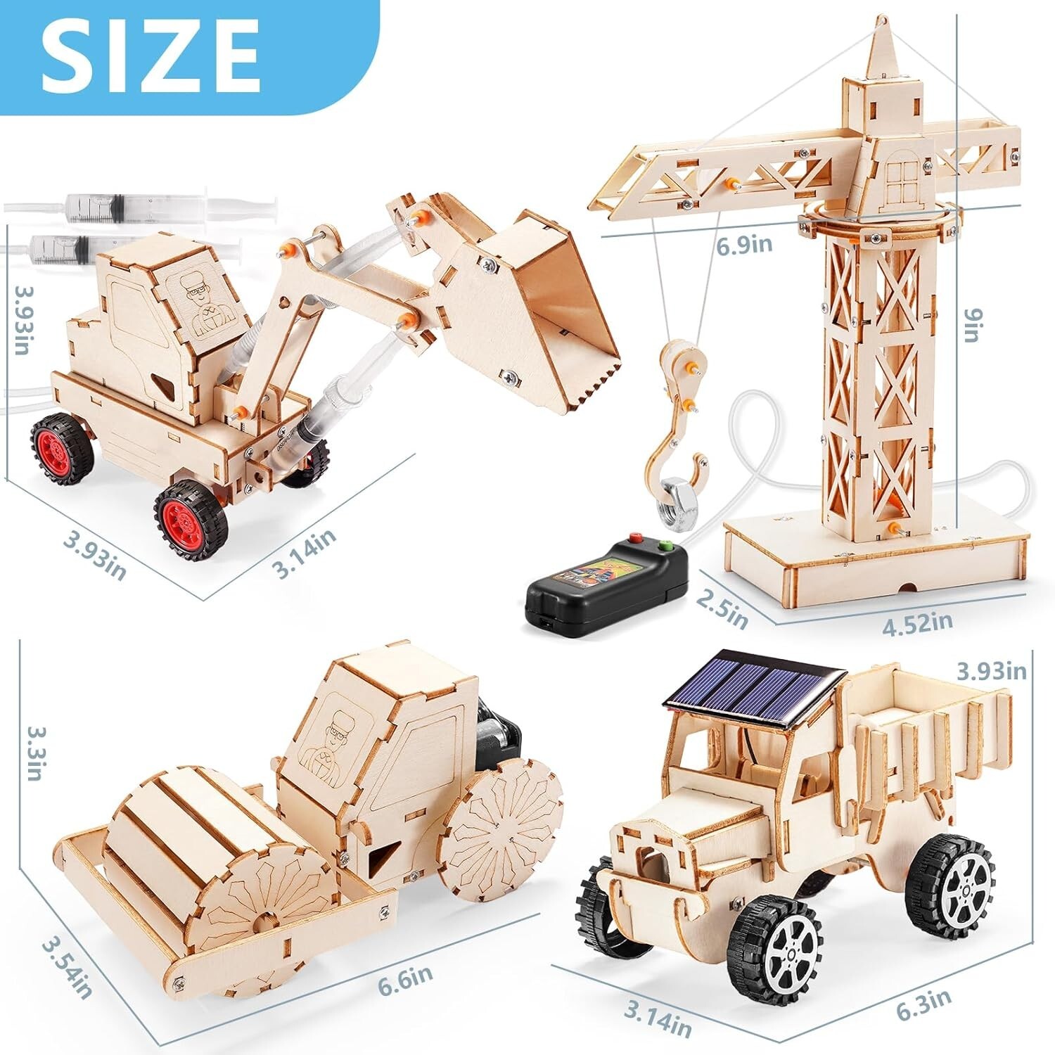 STEM Kits for Kids Age 8-10, Wood Craft Projects Kit for Kids 8-12 Model Science