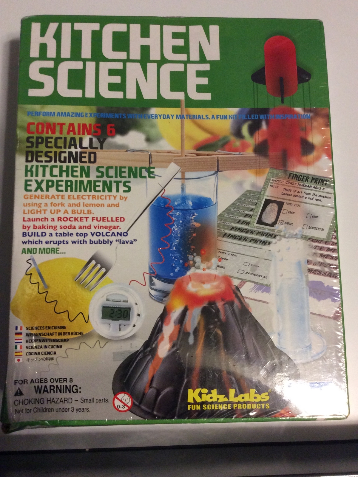 Kitchen Science Kit Educational Toy For Children W/ 6 Fun Experiments By 4M, 8+