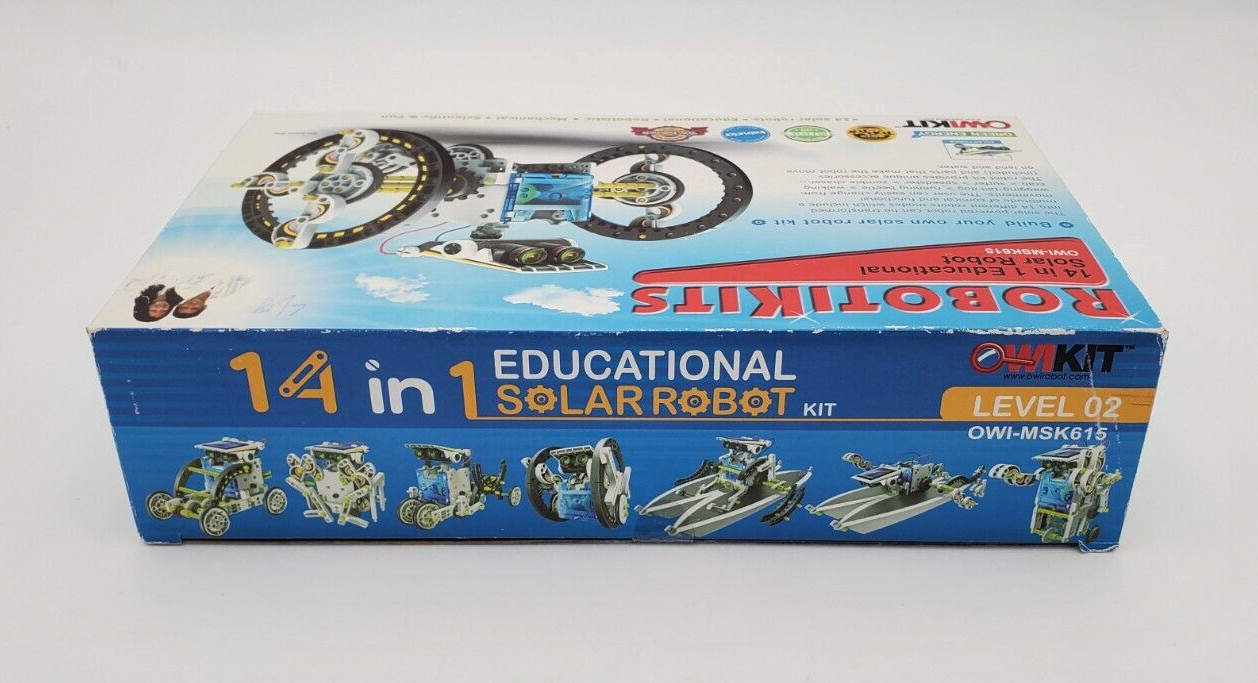 Educational Solar Robot Build-Your-Own Robot Kit Powered by the Sun 14-in-1 kit