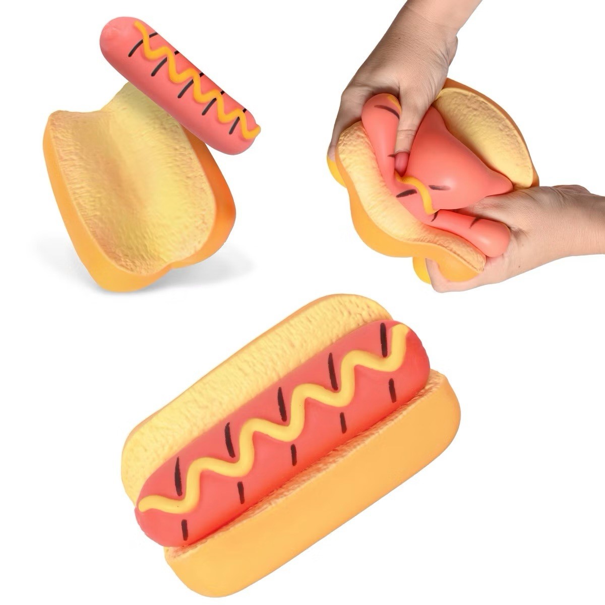 Sunny Days Squeeezy Hot Dog Viral Summer Squishy Toy 2026 4th Of July