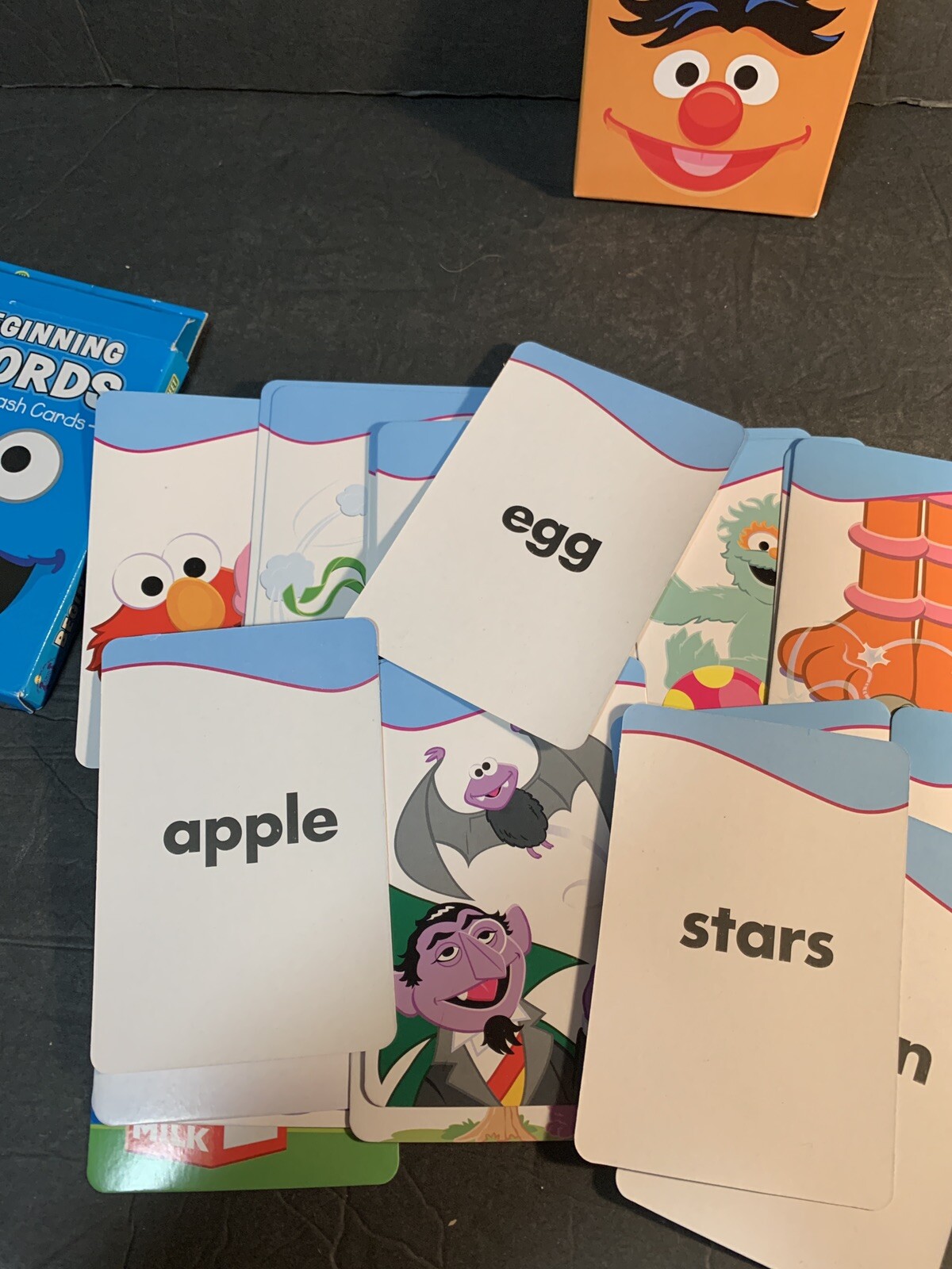 NEW 2 Packs Of Sesame Street Colorful Flash Cards 3″X4″ Colors & Beginning Words