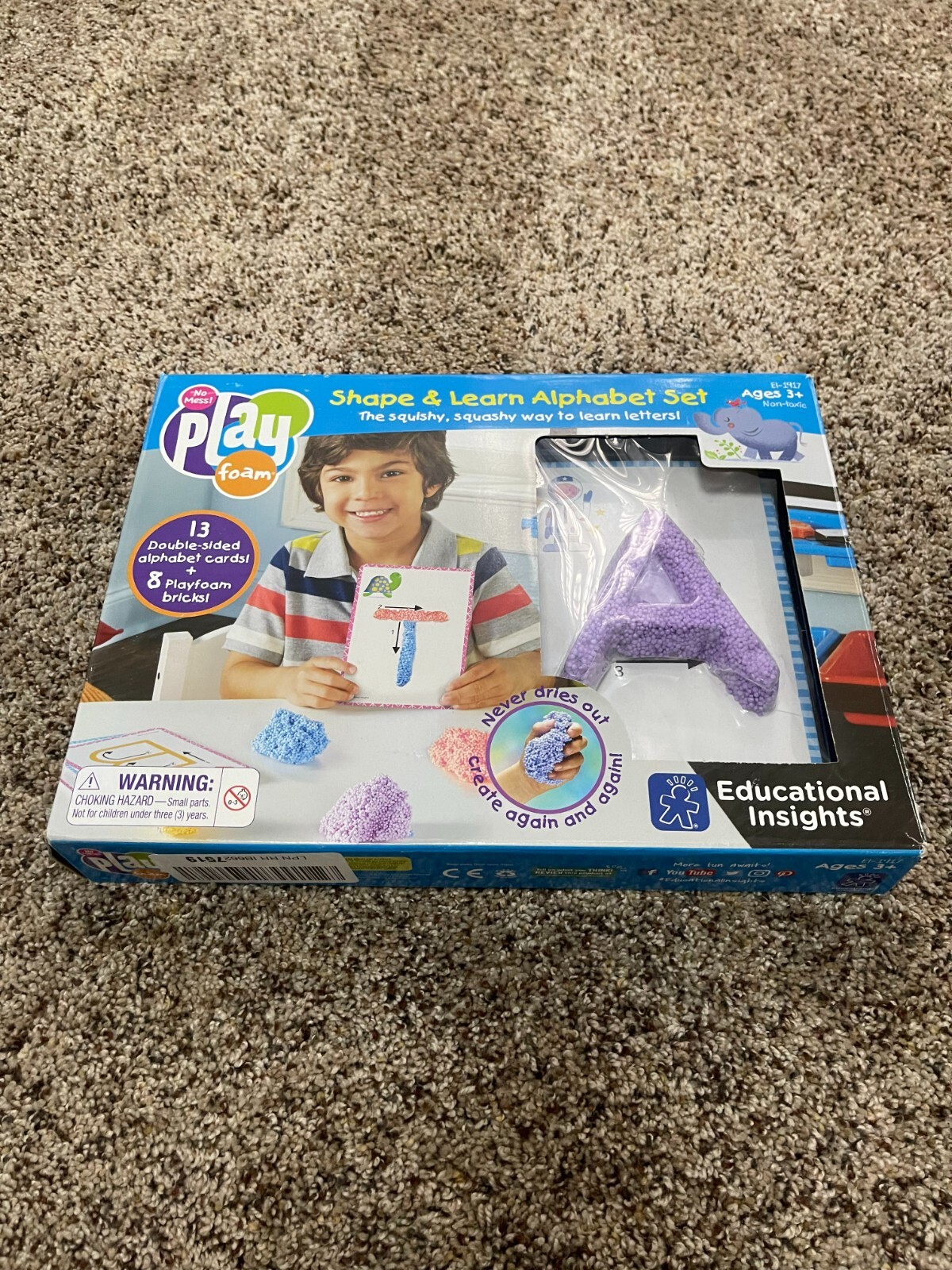LEARNING RESOURCES Playfoam Shape & Learn Alphabet Set 1917 New/Open Box