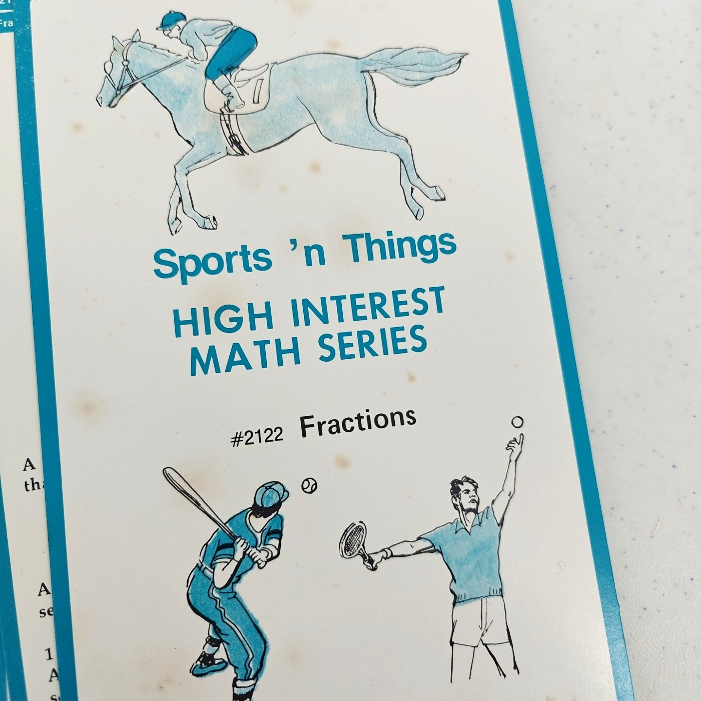 VTG 1974 Sports ‘n Things High Interest Math Series Game Flash Cards Home School