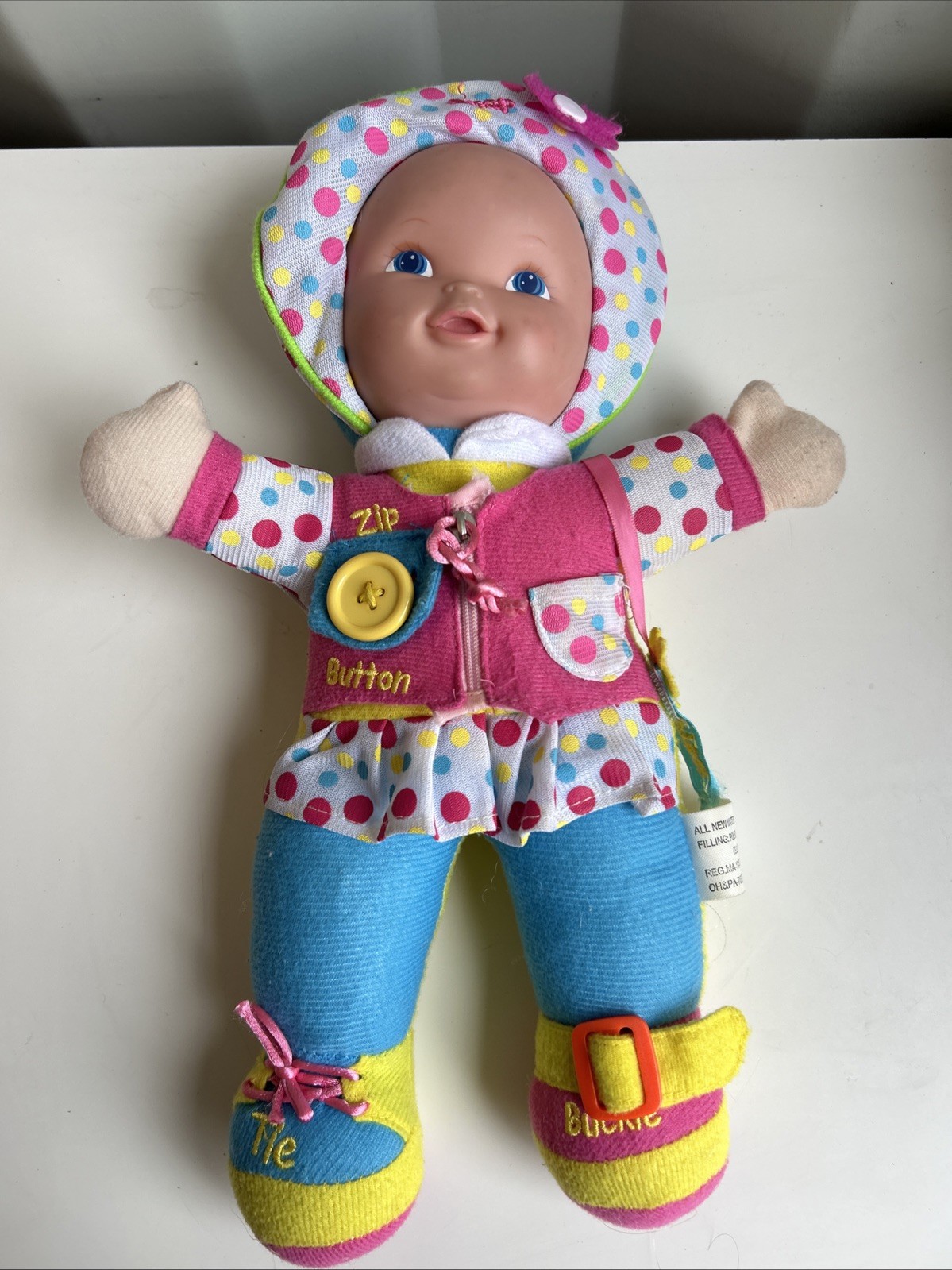 Kingstate I Can Dress Myself Doll Baby’s First Play & Learn Activity Vintage