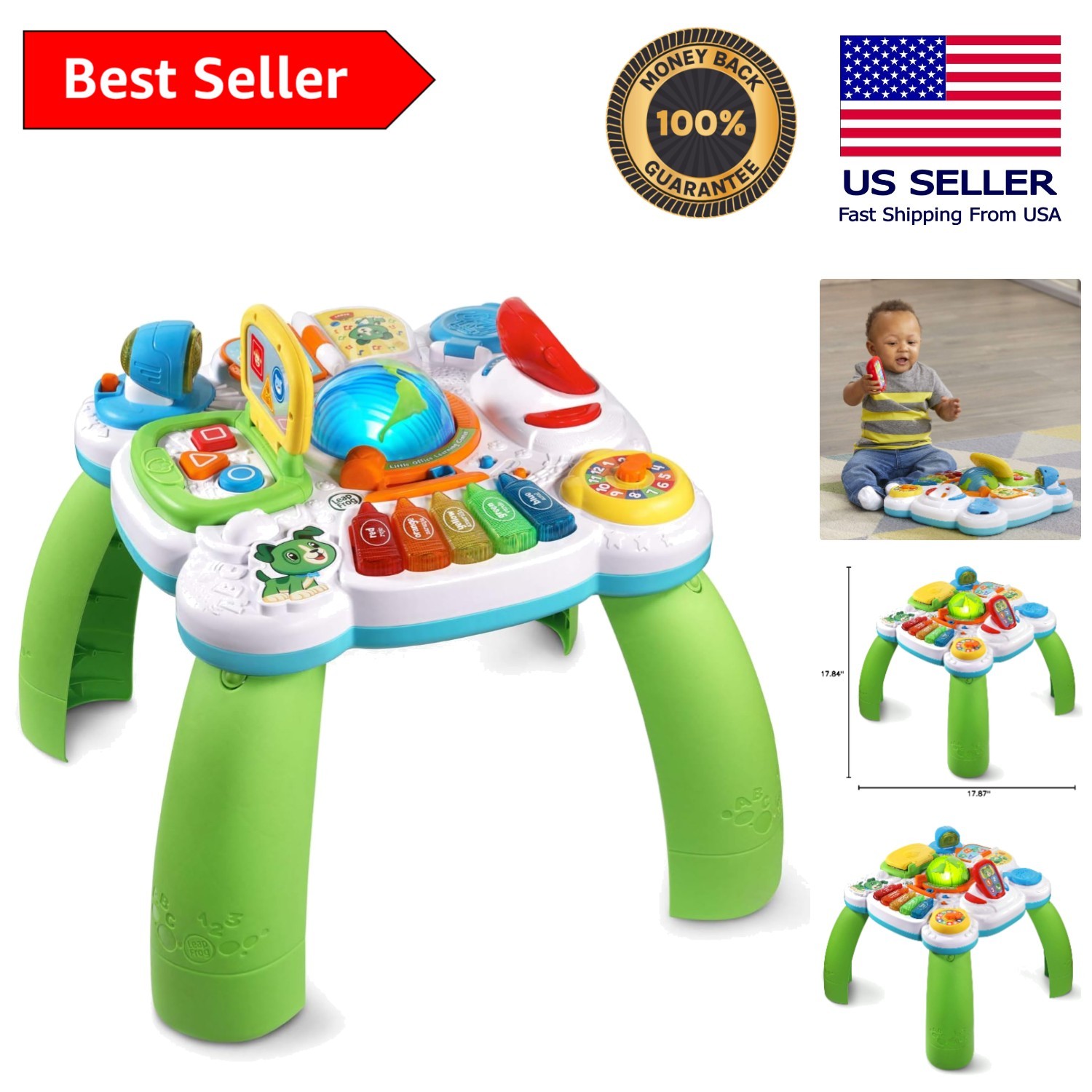 27-Point Touch Learning Center – Bilingual Interactive Desk for Young Children