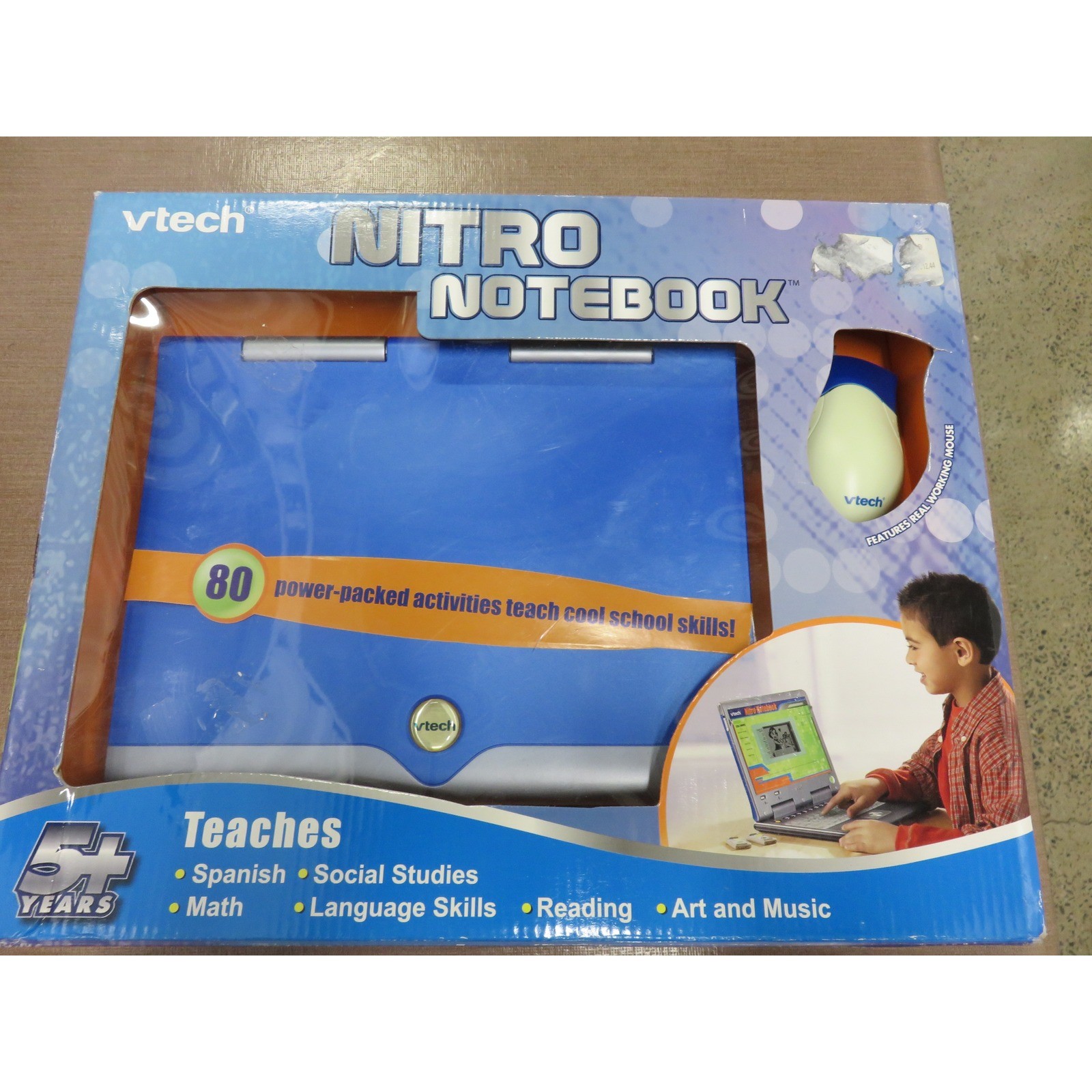 VTech Nitro Notebook Blue Kids Learning Laptop 80 Activities 80-065000 New