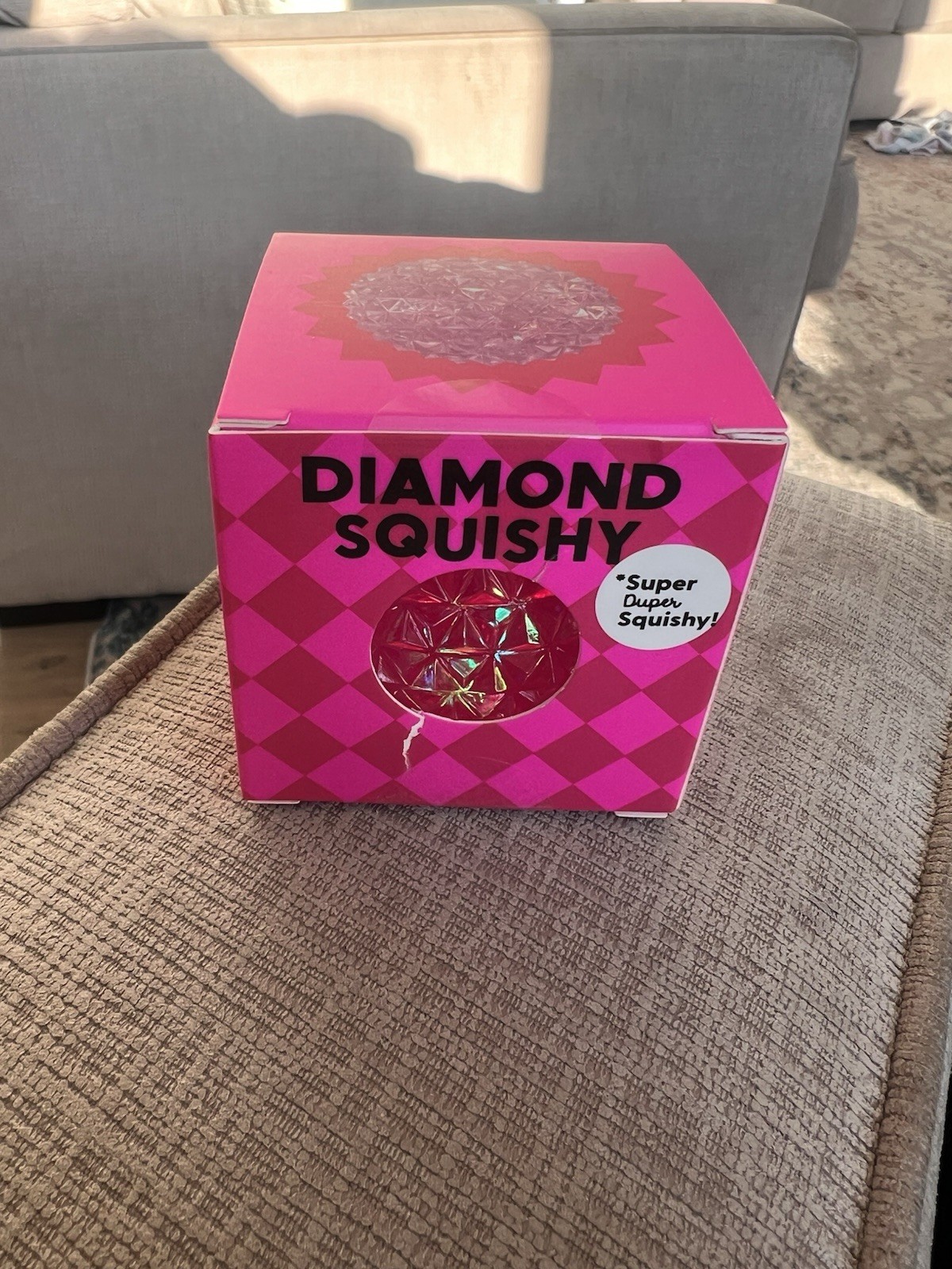 J’Adore Diamond Squishy pink Glitter Sensory Squeeze Toy Super Duper New HOT
