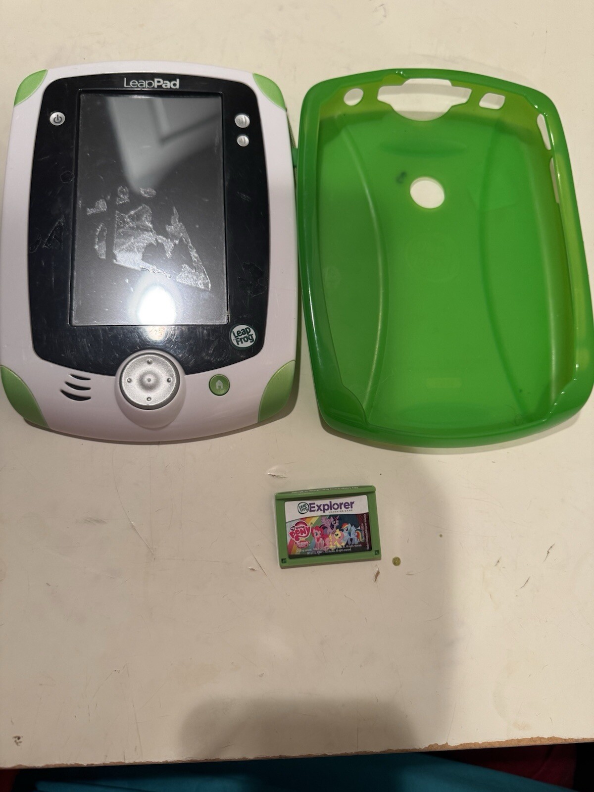 Leap Frog LeapPad #32200 Green/white With 1 Game Tested