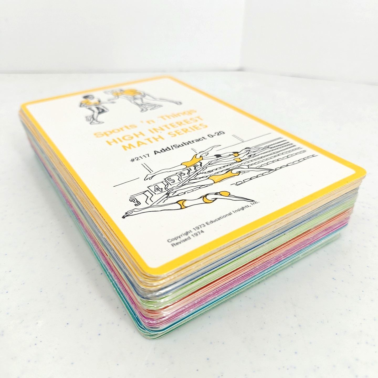 VTG 1974 Sports ‘n Things High Interest Math Series Game Flash Cards Home School