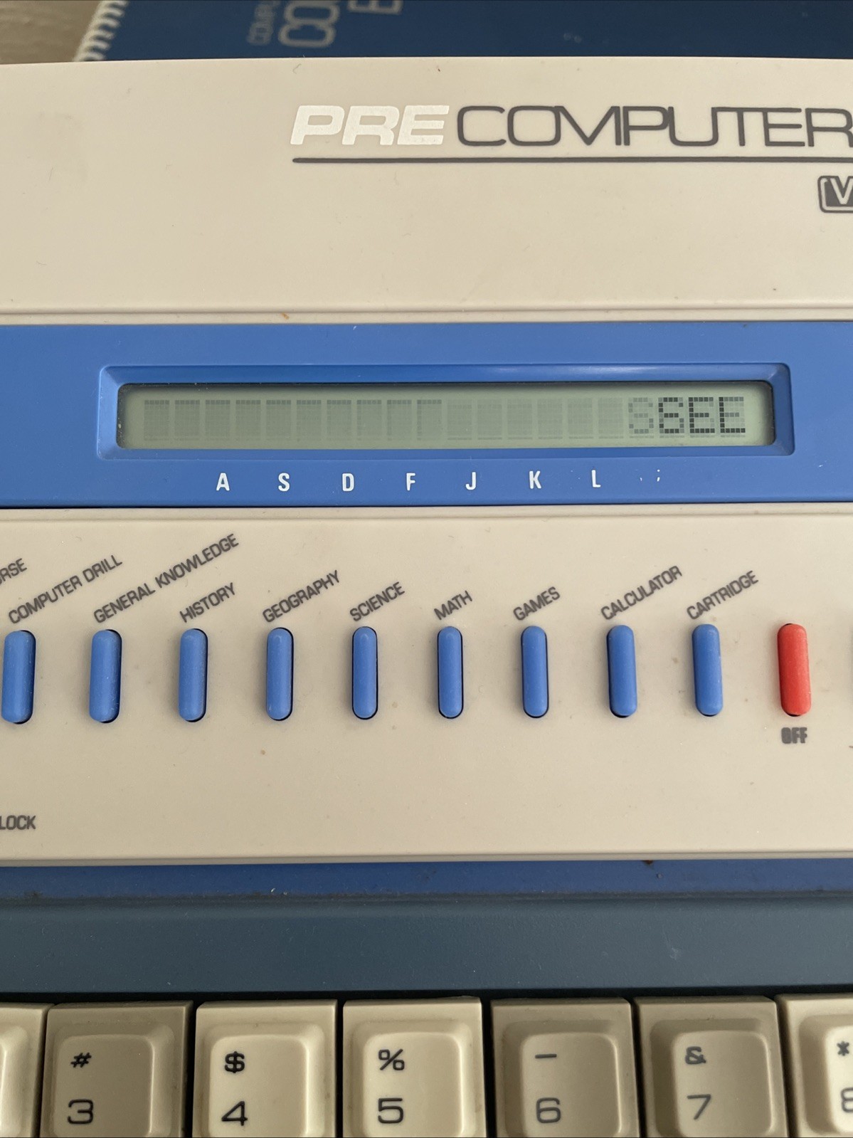 VTech PreComputer 1000 Educational Electronics 1992 Bible Trivia Game 2 works!!!