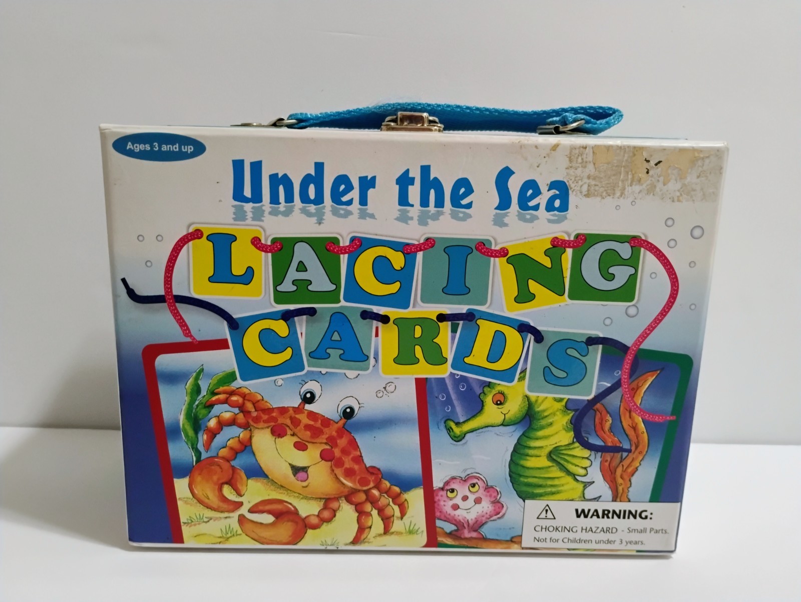 Vntg Spice Box Lacing Cards Under The Sea Edition In Latched Carrying Case