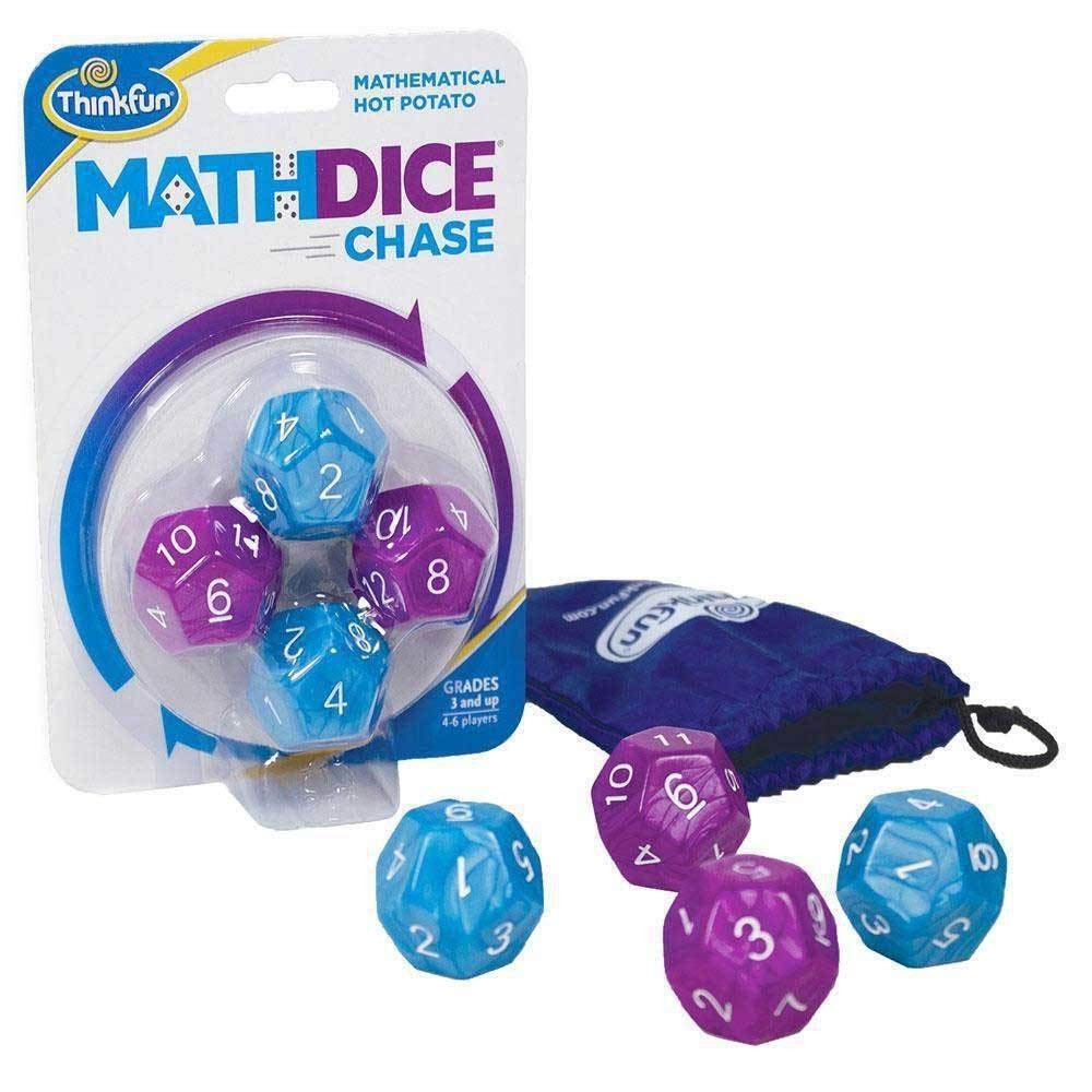 ThinkFun Math Dice Chase – The Fun Game of Mathematical Hot Potato, Blue