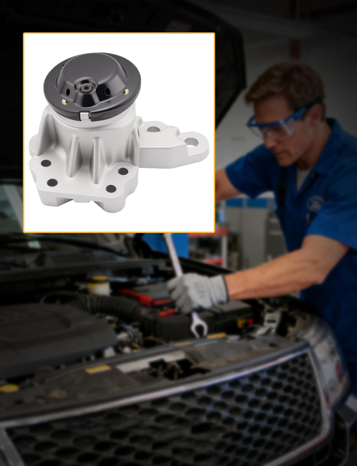 A5663HY Front Right Motor Mount Compatible with 11-15 Ford Explorer 3.5L, Pol…