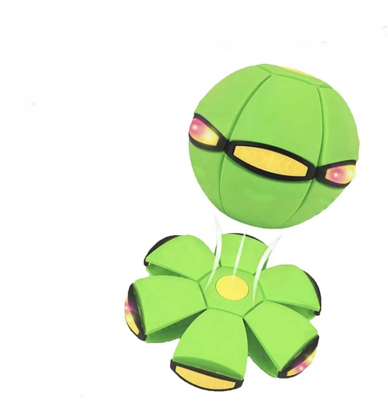 Magic Meta Bounce Ball 2-in-1 Flying Saucer Transforming LED Bouncy Toy Kids Pet