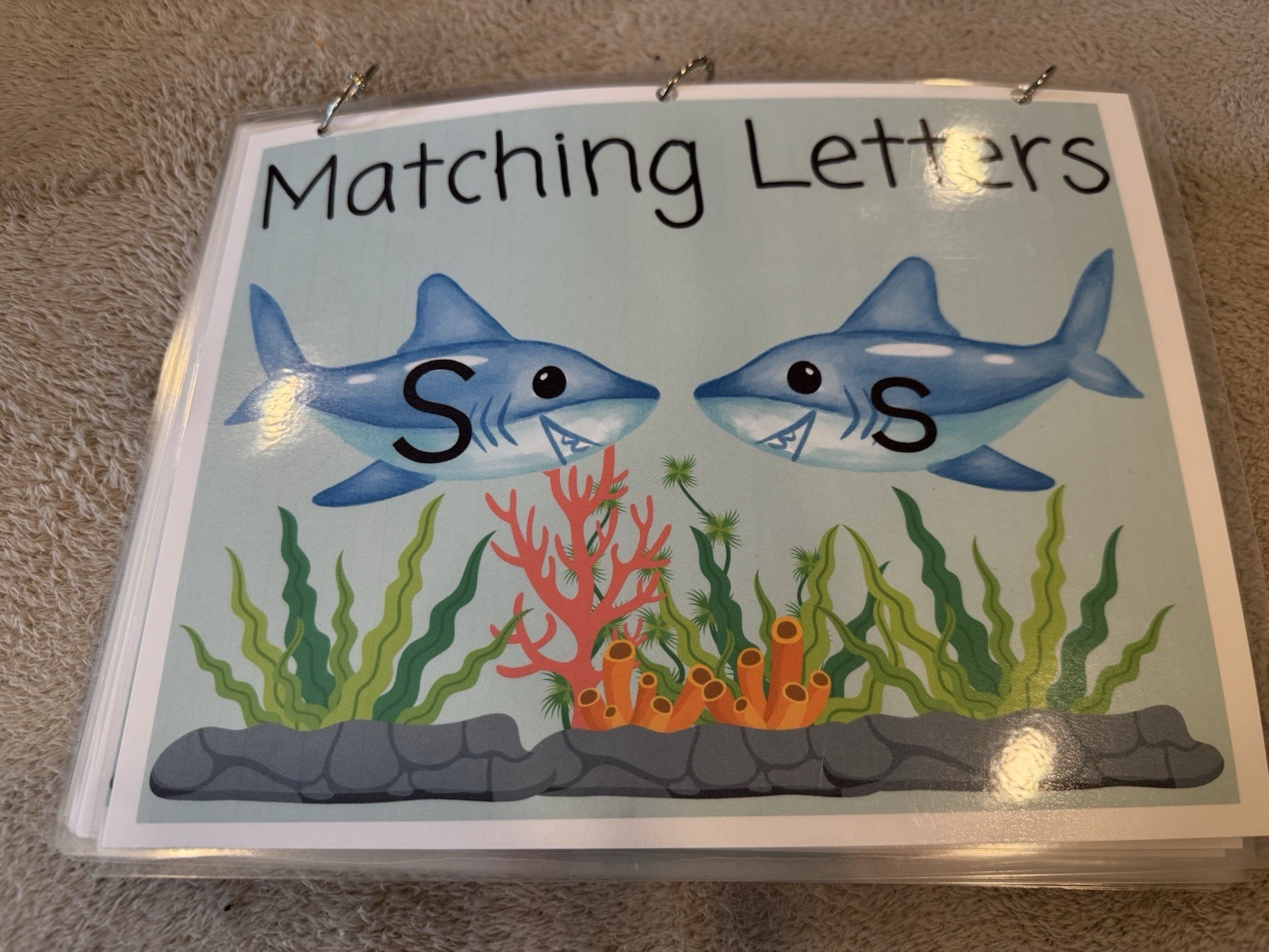Preschool Children’s Busy Book Activity Game Alphabet Educational Match Letters